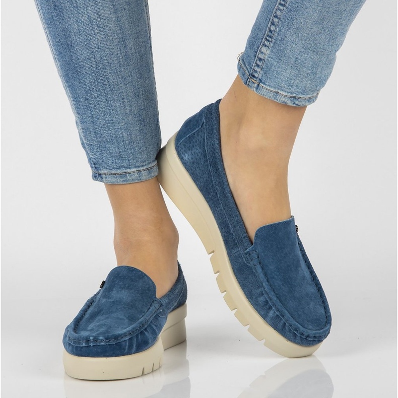 Mocassins en cuir Filippo DP2031/21 Bl bleu 1