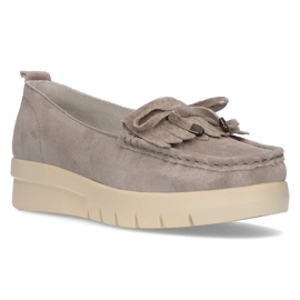 Mocassins en cuir Filippo DP2030 / 21 Gr gris 1 Mocassins en cuir Filippo DP2030 / 21 Gr gris 1