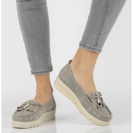 Mocassins en cuir Filippo DP2030 / 21 Gr gris 2 Mocassins en cuir Filippo DP2030 / 21 Gr gris 2