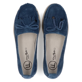 Mocassins en cuir Filippo DP2030/21 Bl bleu 4