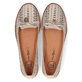 Cuir ajouré seigneurs Filippo DP2034/21 Go doré d'or 5