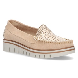 Mocassins en cuir Filippo 10118 beige 1