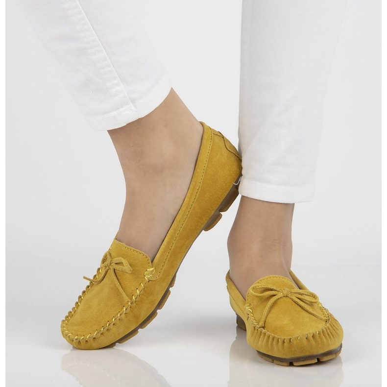 Mocassins en cuir Filippo DP1204 / 21 Yl jaune 1