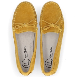 Mocassins en cuir Filippo DP1204 / 21 Yl jaune 4