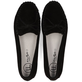 Mocassins en cuir Filippo DP1204 / 21 Bk noir le noir 5
