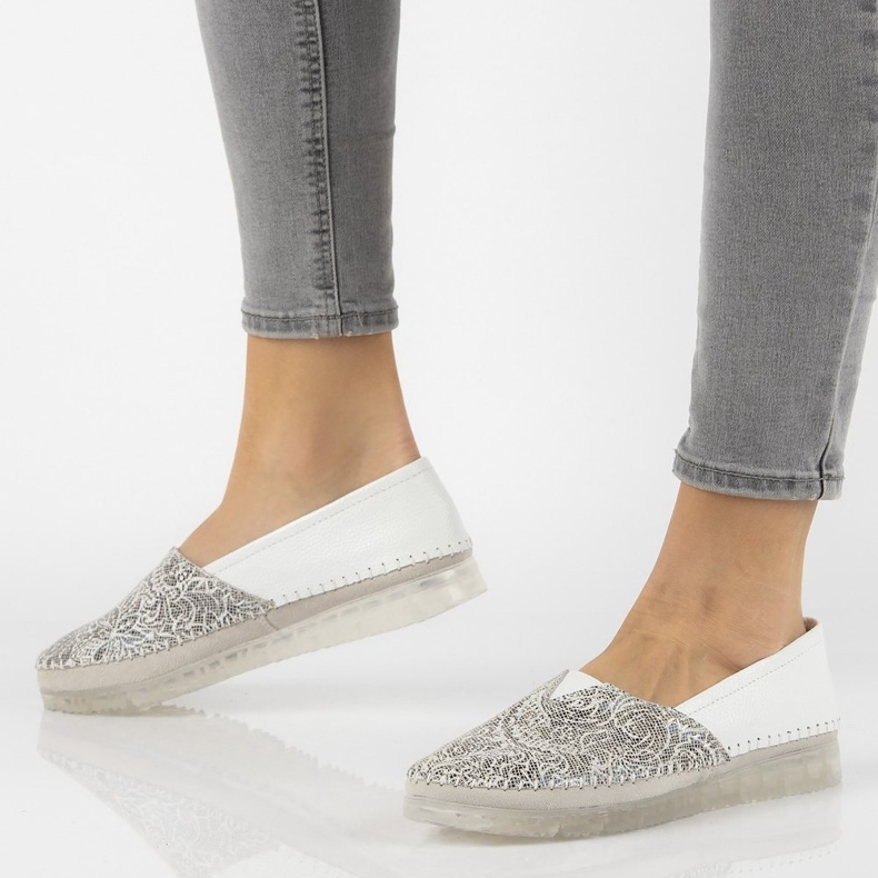 Chaussures en cuir Filippo DP2147 / 21 Wh blanc blanche multicolore 1