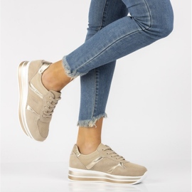Baskets en cuir Filippo DP2004/21 Be beige 1