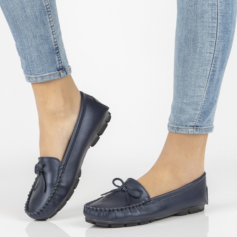 Mocassins en cuir Filippo DP004/21 Nv bleu marine 1