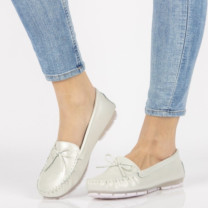 Mocassins en cuir Filippo DP004 / 21 Wh blanc blanche 1