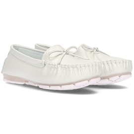 Mocassins en cuir Filippo DP004 / 21 Wh blanc blanche 4