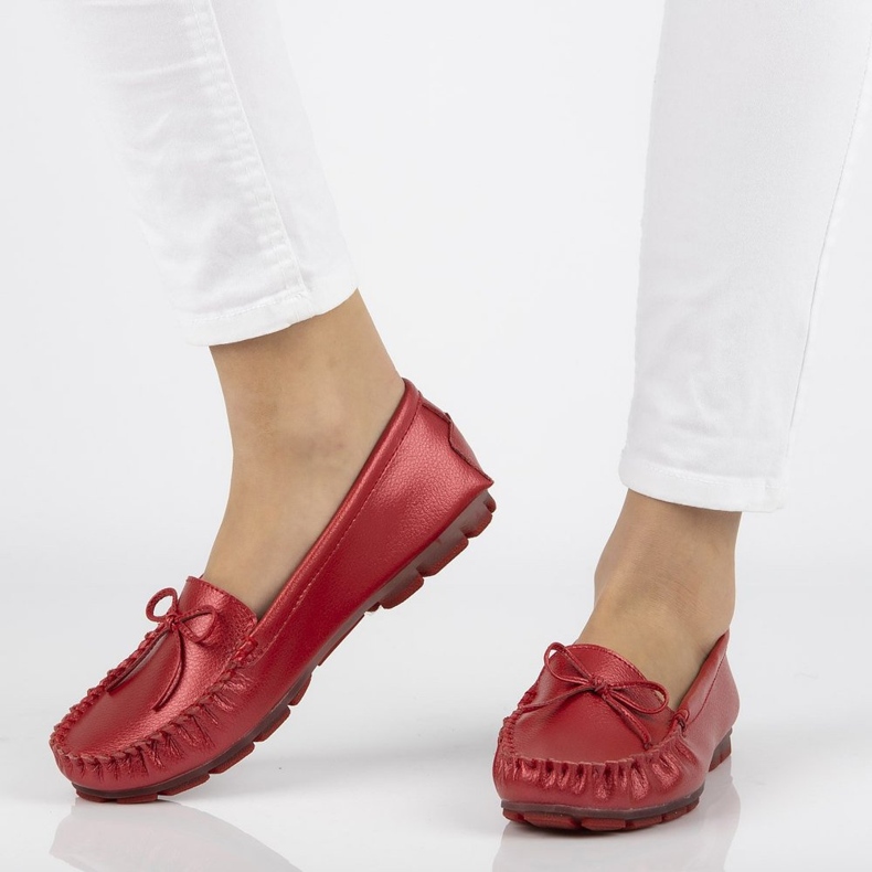 Mocassins en cuir rouge Filippo DP004/21 Rd 1