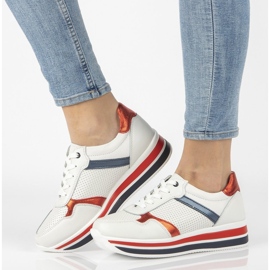 Baskets en cuir Filippo DP2004 / 21 Wh blanc blanche 2