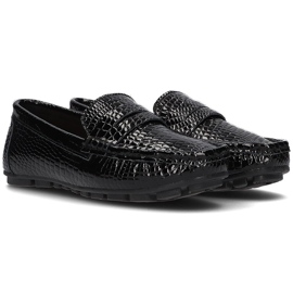 Mocassins en cuir Filippo DP2139 / 21 Bk noir le noir 4