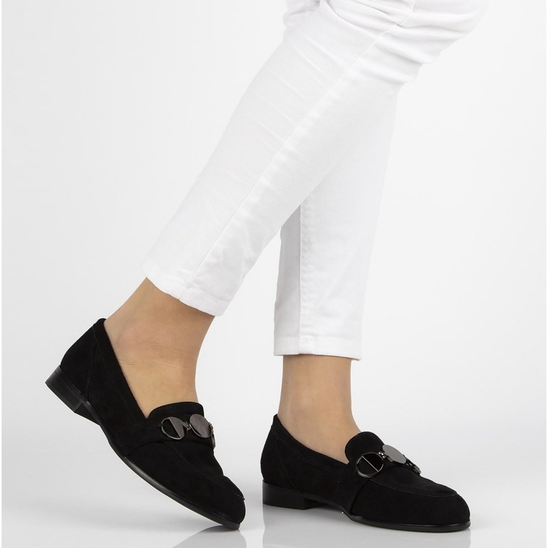 Mocassins en cuir Filippo DP2148 / 21 Bk noir 1