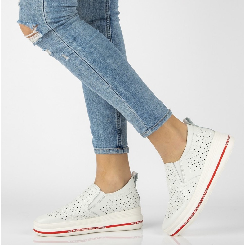 Chaussures en cuir Filippo DP2009 / 21 Wh blanc blanche 1