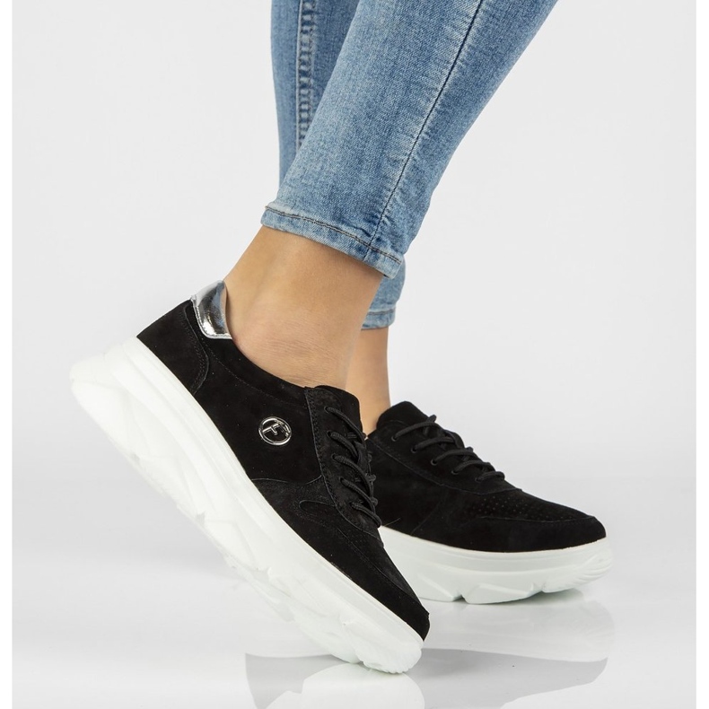 Baskets en cuir Filippo DP2138/21 Bk noir le noir 1