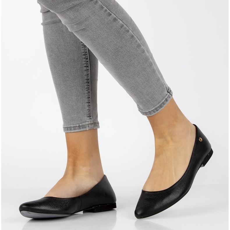 Ballerines en cuir Filippo 04100 noir le noir 1