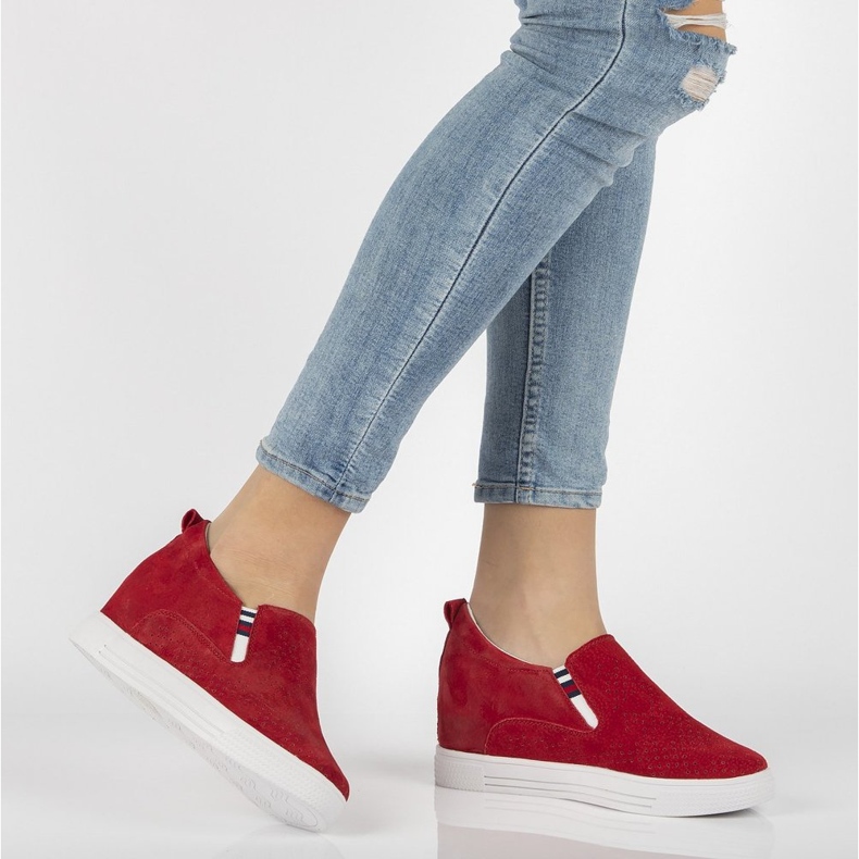 Chaussures en cuir rouge Filippo DP1356 / 21 Rd 1 Chaussures en cuir rouge Filippo DP1356 / 21 Rd 1