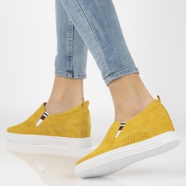 Chaussures en cuir Filippo DP1356 / 21 Yl jaune 3