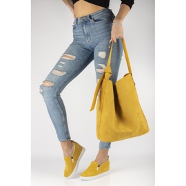 Chaussures en cuir Filippo DP1356 / 21 Yl jaune 4