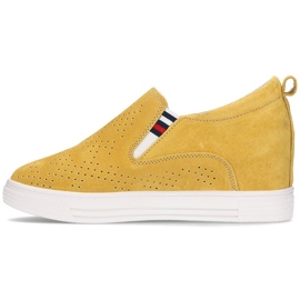 Chaussures en cuir Filippo DP1356 / 21 Yl jaune 5