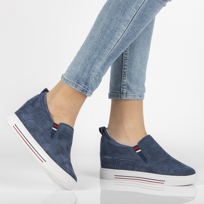 Chaussures en cuir Filippo DP1356/21 Nv bleu marine 1