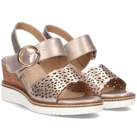 Sandales compensées Filippo DS2077/21 Go dorées d'or 6