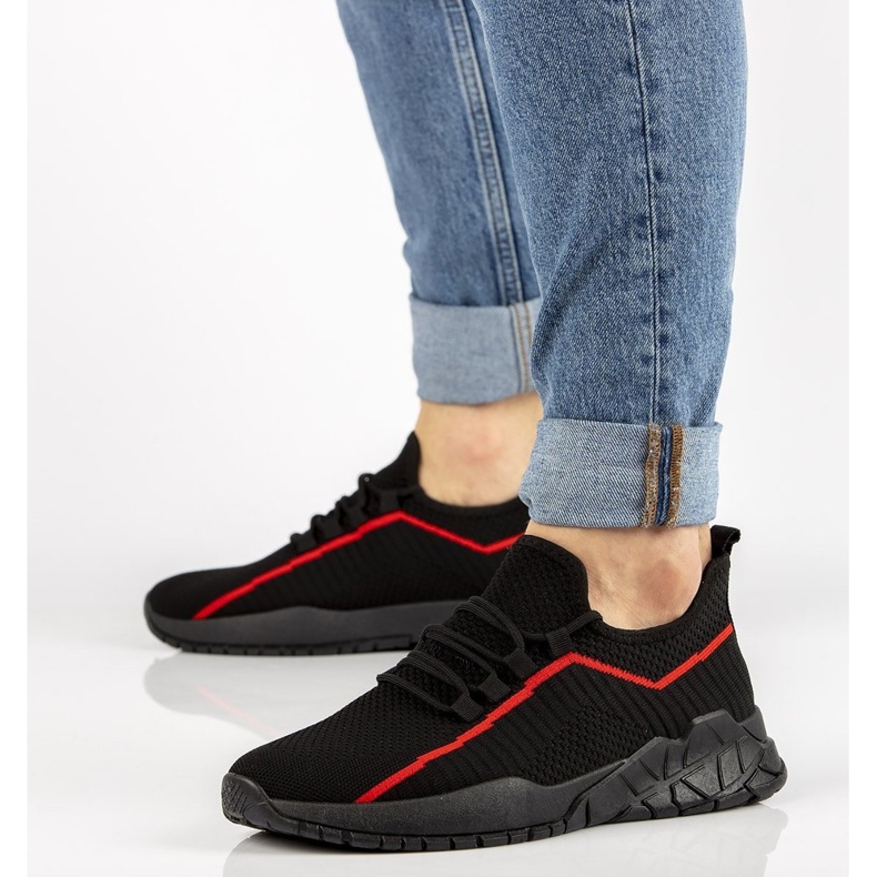Baskets homme Filippo MTN2291/21 Bk Rd le noir rouge 1