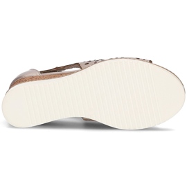 Sandales compensées Filippo DS2074/21 Go dorées d'or 4