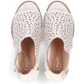 Sandales compensées Filippo DS2074 / 21 Wh blanc blanche 5