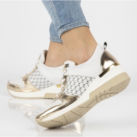 Baskets en cuir Filippo 062 or blanc blanche d'or 1