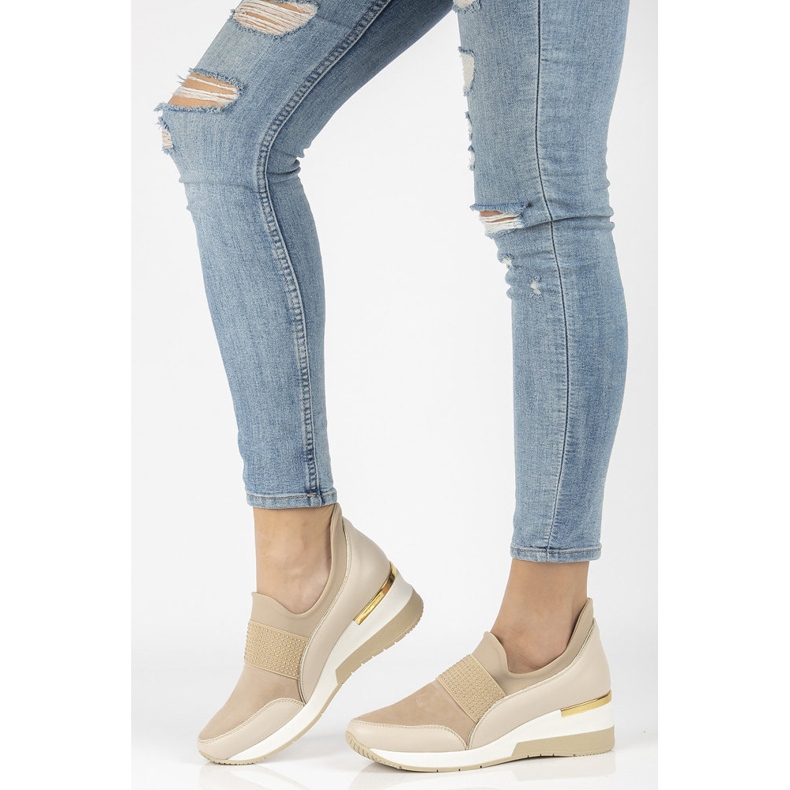 Baskets en cuir Filippo 089 beige 1 Baskets en cuir Filippo 089 beige 1