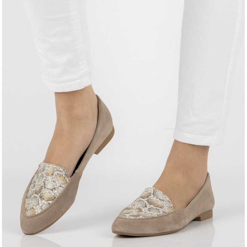 Mocassins en cuir Filippo 04958 beige 1