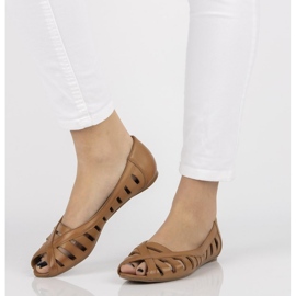 Ballerines en cuir Filippo 04506 marron brun 1