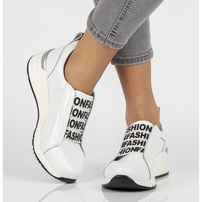 Baskets en cuir Filippo DP2053 / 21 Wh blanc blanche 1