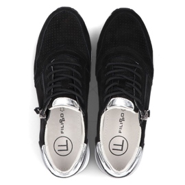 Baskets en cuir Filippo DP2049/21 Bk noir le noir 6