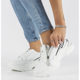 Baskets en cuir Filippo DP2057 / 21 Wh blanc 1