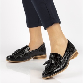 Mocassins en cuir Filippo DP2161 / 21 Bk noir le noir 1
