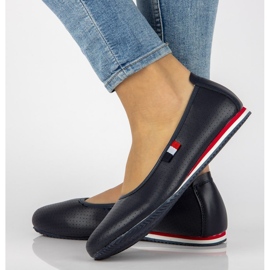 Ballerines en cuir Filippo DP2171/21 Nv bleu marine 1