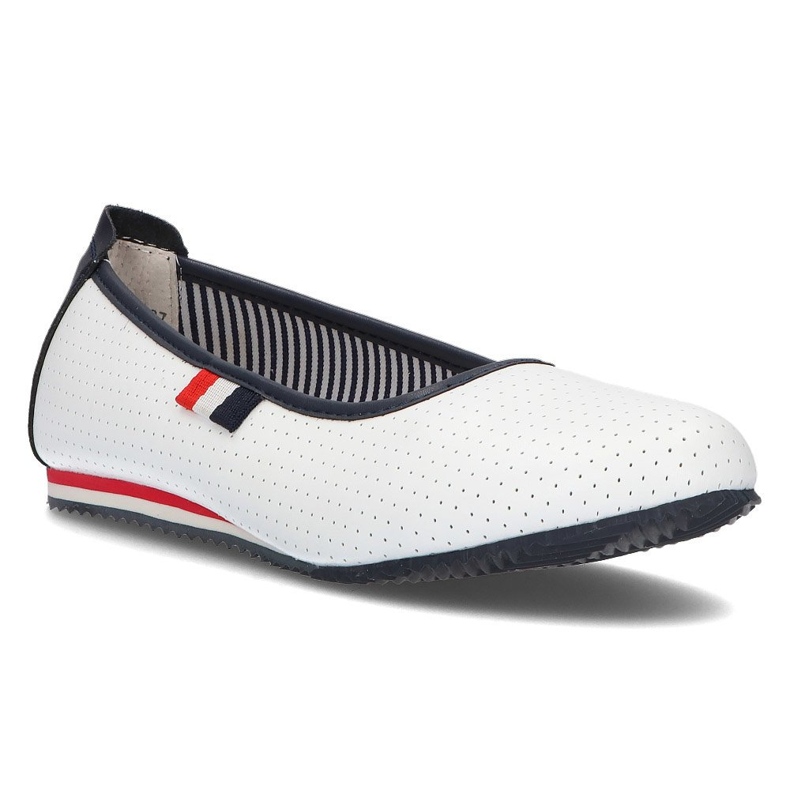 Ballerines en cuir Filippo DP2171 / 21 Wh blanc blanche 1