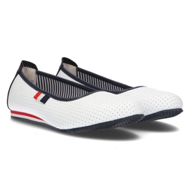 Ballerines en cuir Filippo DP2171 / 21 Wh blanc blanche 4