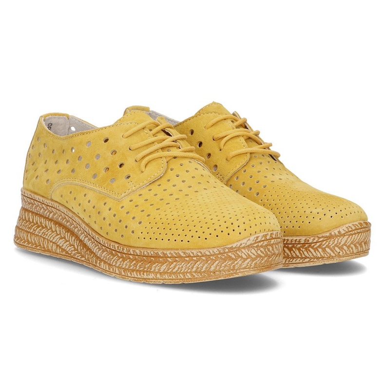Chaussures en cuir Filippo DP2162 / 21 Yl jaune 1