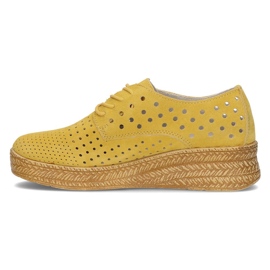 Chaussures en cuir Filippo DP2162 / 21 Yl jaune 2