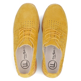 Chaussures en cuir Filippo DP2162 / 21 Yl jaune 3