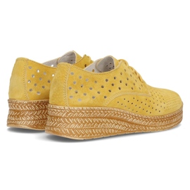 Chaussures en cuir Filippo DP2162 / 21 Yl jaune 4