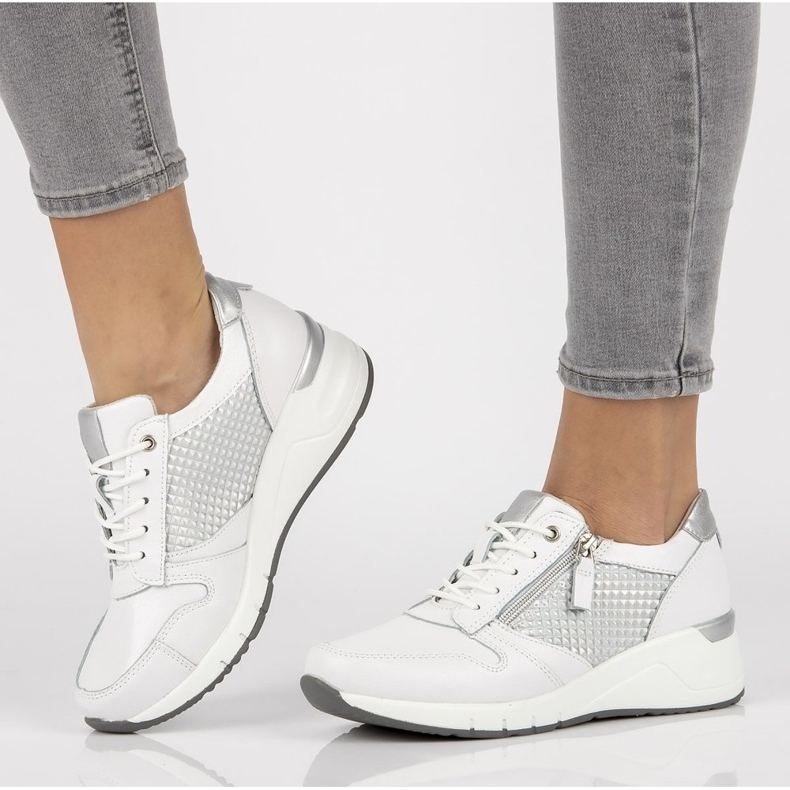 Baskets en cuir Filippo DP2052 / 21 Wh blanc blanche 1