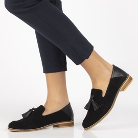 Mocassins en cuir Filippo DP2332 / 21 Bk noir 1