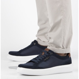 Chaussures en cuir Filippo MP2398/21 Nv bleu marine 1 Chaussures en cuir Filippo MP2398/21 Nv bleu marine 1