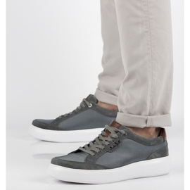 Chaussures en cuir Filippo MP2398 / 21 Gr gris 2