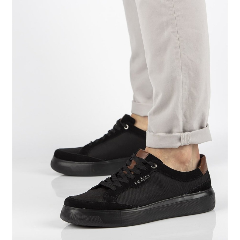 Chaussures en cuir Filippo MP2398 / 21 Bk noir le noir 2